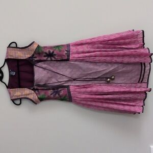 Simya for Suvidha Mumbai designer A-line Kurti plum pink Gauzy Cotton